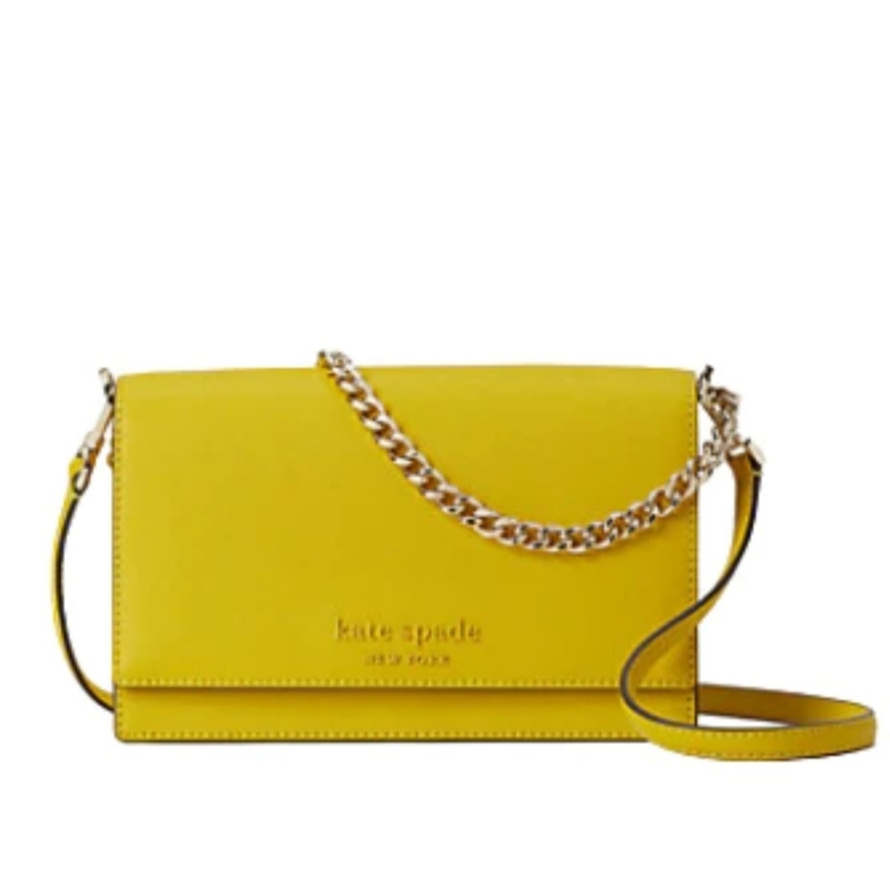 KATE SPADE CAMERON MONOTONE CONVERTIBLE CROSSBODY- CHARTREUSE